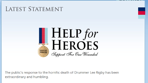 Help For Heroes- overwhelmed by public's response. 
