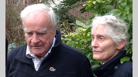 Professor Nicholas Mitchison (retired) and his wife Lorna- victims of burglary while they slept. Pic: Met Police