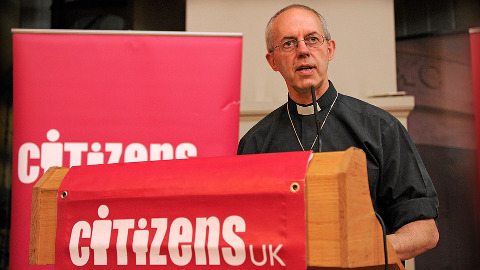 Archbishop of Canterbury, Justin Welby delivers keynote speech at civic society summit. Photo: Chris Jepson.