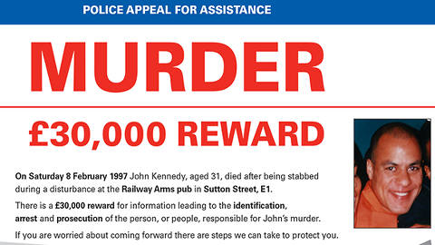 Police Appeal for the murder of John Kennedy. Photo: Metropolitan Police