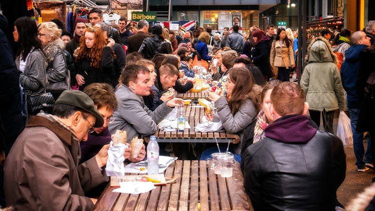 People in Old Spitafields market Pic: Garry Knight (Flickr)
