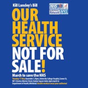 Campaign poster for March to save NHS