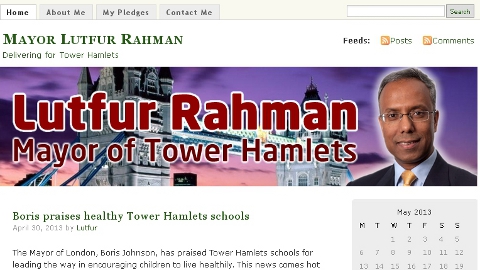 Mayor Lutfur Rahman of Tower Hamlets