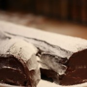 Chocolate yule log Pic: Pippa Bailey