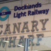 DLR entrance in Canary Wharf. Pic: Elliott Brown