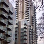Photograph of flats for private sale on the regenerated Woodberry Down Estate