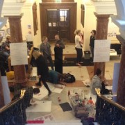 Deptford Town Hall has been under protester occupation since Thursday Pic: Daniel Nasr