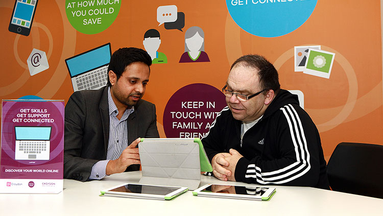 Members of the public use the service to gain basic digital skills such as how to use tablets. Pic: Croydon Council