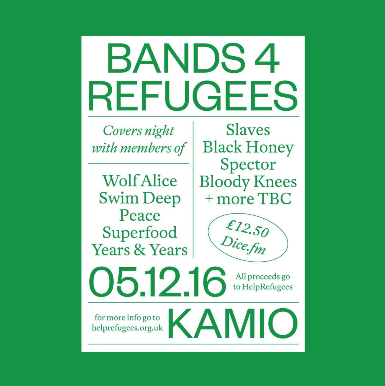 Band 4 Refugees poster. Pic: Cady Siregar