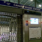 The tube strike lead to closed stations across London including Canary Wharf Station.