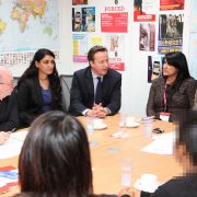 Aneeta Prem - Founder of Freedom Charity, In a meeting with David Cameron. Pic: FCO (Flickr)