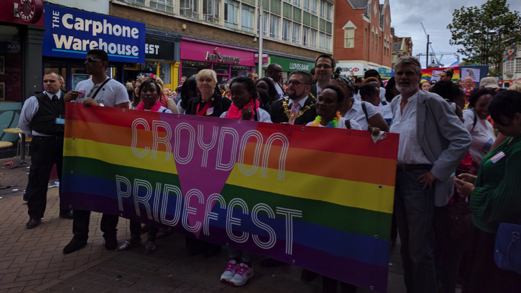 Hundreds take to the parade down North End in PrideFest celebrations. Pic; Croydon PrideFest (Flickr)