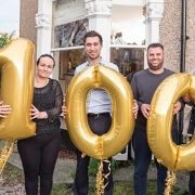 Albana (second from left) and her family are among 100 placed in new council housing, converted from private property purchased by Lewisham Homes. Pic: Lewisham Homes