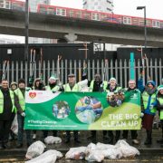 Big Clean Up volunteers in Quixley Street, Poplar. Pic: Tower Hamlets council