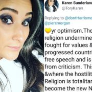 Karen Sunderland and 'anti-Islam' tweet