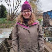 Ema Felix, 42, volunteer at the garden. Pic: Bertille Duthoit