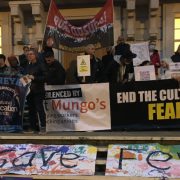 Protest to save Fernbank children's centre outside Hackney Town Hall