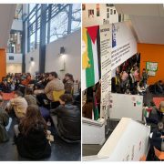 Picture of the occupation at the Professor Stuart Hall building